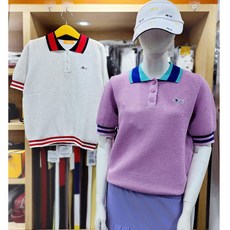 루이까스텔 여성 23s/s 시즌오프 50%할인 카라 반팔 니트 스웨터 티셔츠 3LRSW522 - 루이까스텔여성