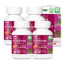 GNM 건강한간 유기농 밀크씨슬 / 간건강 실리마린, 30정, 4개