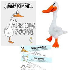 The Serious Goose 선물 세트에는 Jimmy Kimmel의 하드커버 진지한 거위 봉제 동물 봉제 장난감 활동 페이지(진지하게 하려고 할 때도 기쁨 기쁨 유머를, The Serious Goose 선물 세트에는 Jimm, 1개