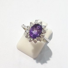 자수정원석반지