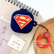 갤럭시 프로 케이스 마블 버즈 라이브 케이스 블루투스 이어폰 삼성 선물, 슈퍼맨 블루