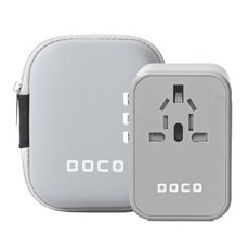 해외BOSEQC  보코 해외 멀티어댑터 여행용 플러그 C타입 PD 5포트 초고속 충전 그레이 1개 