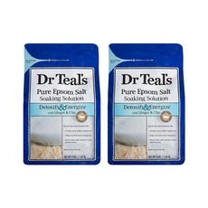 닥터틸즈 앱섬솔트 쇼킹솔루션 진저 앤 클레이 앤 에너자이즈 입욕제 1.36kg 2팩 Dr Teal's