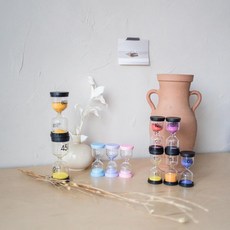 띵덕 칼라풀모래시계 양치 회의 사우나 공부, 모래시계 초록 3분