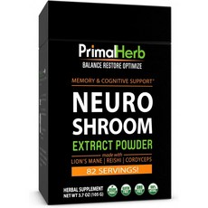 초점 에너지 기억력 및 명료성을위한 뇌 보충제 | Nootropics 스택 | Primal Herb | 사자 갈기 버섯 &, 1, 단일상품
