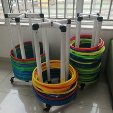 훌라후프 보관함 학교 체육관 이동식 랙 보관대 스탠드 정리, 1개, 9. 높이100x내경75cm 바퀴