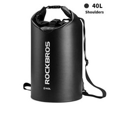 138602 ROCKBROS-30L/40L 방수 보관 건조 자루 가방 카누 카약 래프팅 야외 스포츠 수영 여행 키트 배낭, ST-007BK 40L, 1개
