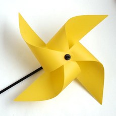 [아이디몬] 왕 바람개비 노랑 컬러 72cm PVC 집콕놀이 체험 활동, 100개