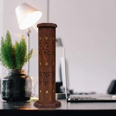 RockDaMic 11" 옥타곤 타워 Ash Catcher Incense Stick &amp; Cone Holder:, 단일옵션