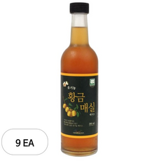 우리농 유기농 황금 매실 엑기스, 380ml, 9개