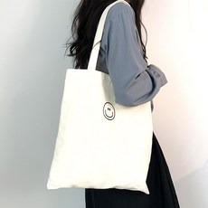 무식이네 스마일 캔버스 숄더 에코백 2종 세트 - 이미지 3