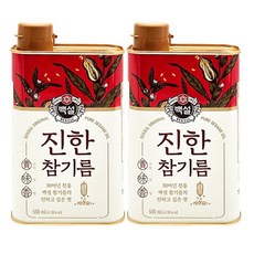 백설 진한 참기름 500ml x 2개