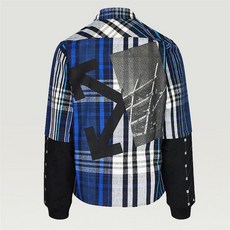 [Off White][노블코코압구정]오프화이트 19FW 레이어드 블루 플란넬셔츠 OMGA083E19E230103010