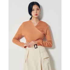 에잇세컨즈 오렌지 크로스 랩 니트 (350951IQ38)