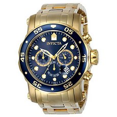 Invicta 남자의 프로 다이버 석영 다이빙 시계 스테인레스 스틸 스트랩 골?