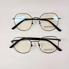 동그리안경 콤비 안경테 블랙MASSTIGE2 9512 52