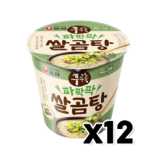 농심 후루룩 파팍팍 쌀곰탕 컵라면 72g x 12개, 단품