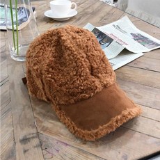 로아시크 부들 양털 뽀글이 방한 캡 모자