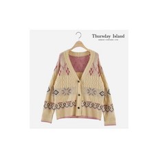 [Thursday Island] 펀치카 자카드 롱가디건(T218MCD238W)