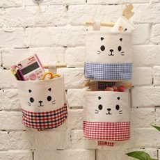 벽 걸이 일상작은천Cotton정리정 리물침투방지포킷장식물함 옵션 레드격자 블랙격자 블랙땡땡이 블랙레드격자 블루격자 + 64819칩낍 생활 방수 패브릭 코튼 벽걸이 수납 미니 포켓 정리대 정리함 화장품 리모컨 약정리함 서적 보관함, 선택옵션이 있어요!, ◆옵션필수확인◆레드격자