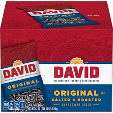 David 데이비드 해바라기씨 49.6g 24봉 Sunflower Seeds, 24개