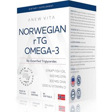 아나우비타 노르웨이안 rTG 오메가3 EPA DHA 60소프트젤 ANAW VITA Norwegian rTG Omega3, 1개