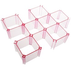 ZCD 6Pcs 서랍 주최자 드레서 분배기 보관 용기 브래지어 양말 블루, 8X8X6cm, 플라스틱, 로즈 레드