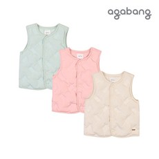 [아가방 겨울신상]위니무봉제조끼(IVORY PINK MINT)_01Q751301