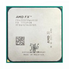 AMD FX 시리즈 FX-4200 FX 4200 3.3 GHz 쿼드 코어 CPU 프로세서 FD4200FRW4KGU 소켓 AM3 +