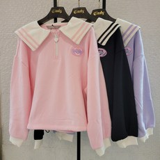  신디키즈 23년 겨울신상품!! 활동적인 아이들의 겨울나기에 예쁘다고 사랑받는 세라카라가 귀엽고 멋진 어디든 코디 가능한~~ 하프집업 융 스웨트셔츠 CIMA23T02-7954 