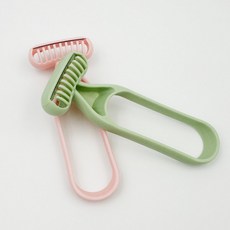 라운드 그립 셀프 제모 브라질리언 겨드랑이 다리털 바디 트리머, 핑크, 1개
