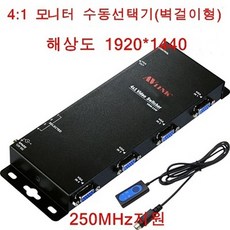 [좋은하루] 수동선택기(DHC00226) 모니터 벽걸이형 4x1 RGB S/N 2020 NO:8995 _ SG/1221 WS412333, 본상품선택