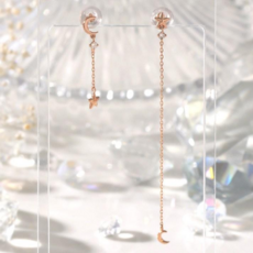 꼬냑다이아원터치귀걸이