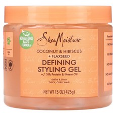 SheaMoisture Defining Styling Gel Coconut Hibiscus + Flaxseed 15oz 425g