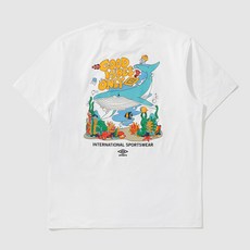 [엄브로] GOOD VIBES ONLY 웨일 프레쉬 반팔티셔츠 UP223CRS59 WHT