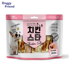 쿠팡블루 칼슘가득 성장기 애견간식 치킨스틱 10개 체중관리 저지방 육포껌 산책간식, 300g - 강아지성장기칼슘쿠팡