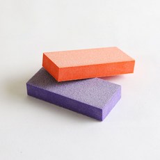 네일 샌딩블럭 손톱 관리용품(오렌지/퍼플), 1개, 퍼플