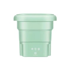 건조기 버킷이 있는 접이식 세탁기 의류 양말 속옷 청소 미니 여행 EU US 플러그 2.8L 36W, 02 green_03 UK, [02] green