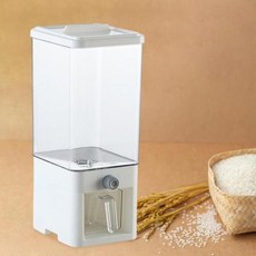 쌀통 쌀 디펜서 식품 가정용 시리얼 버킷 밀가루 37L, 1) WHITE, 1개