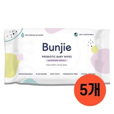 번지 Bunjie 프로바이오틱 베이비 와이프 80 팩 호주 아기 애기 물티슈 5개