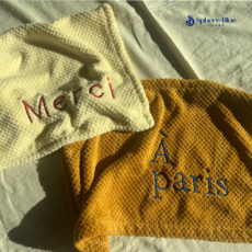 스피어블루 merci 고리수건 주방타올 핸드타올 북유럽감성, 아이보리+브라운, 2개