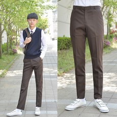 교복몰 스판 밤색 교복바지 남자