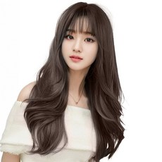 키라비 가발 여성 통가발 긴머리 웨이브 60cm MPE8266, MPE-8266, 초코브라운, 1개 - 웨이브가발