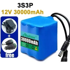 호환 BMS 리튬 배터리 팩 보호 보드 충전기 포함 충전식 3S4P 20000mah 18650 이온 40Ah 12V