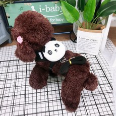 강아지목줄 강아지 애견목줄 중소형견 탱크타입 책가방 리드줄 개줄 푸들 비숑 프렌치불독 애완견 사슬, C02-(M)가슴둘레 40-55cm