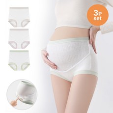 이지홀릭 심리스 하이웨스트 60수 임산부 순면팬티 3P