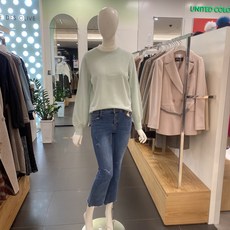올리브데올리브 쉬폰 프릴넥 심플 니트 OK0WP807