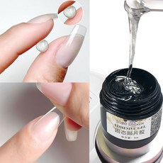 네일글루 2021 쉬운 모델링 네일 솔리드 패치 접착제 5ml Q-소프트 UV/LED 젤 점착성 | 확장 구미 젤 팁 장식 접착제 본드 파츠, 1개