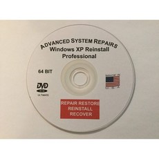 고급 시스템 수리 Windows XP Professional 64Bit 재설치 복원 복구 DVD와 호환됩니다.