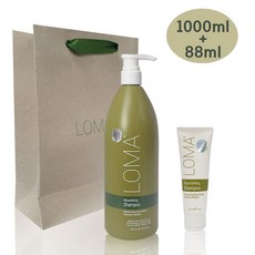 [로마]LOMA 너리싱 샴푸 1L + 여행용 너리싱 샴푸 88ml + 쇼핑백, 1개